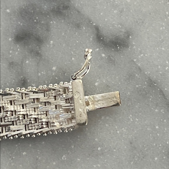 Vintage 80s Sterling Silver Bracelet - Picture 5 of 10